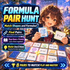 Formula Pair Hunt — illustrated d’ASH game thumbnail, matching the Japanese original.