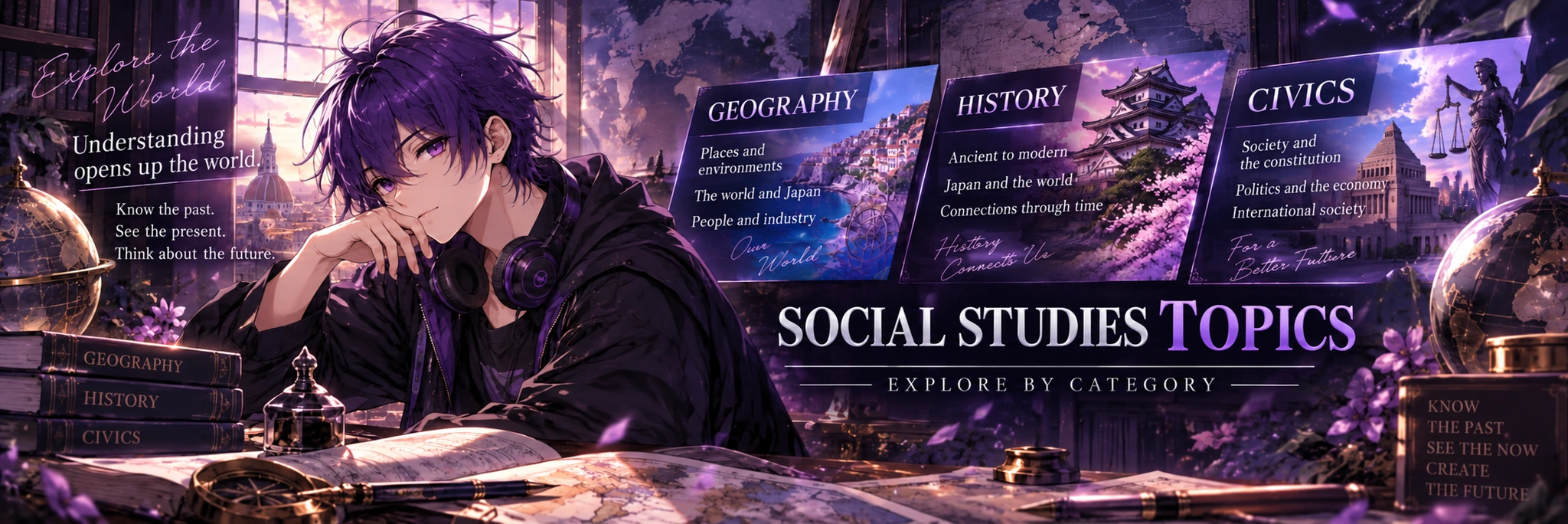 Social studies learning topics. Explore by category.